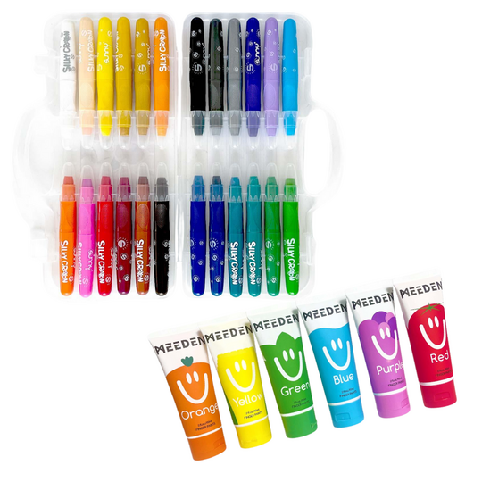 Silky Crayon a Prstové farby -50%