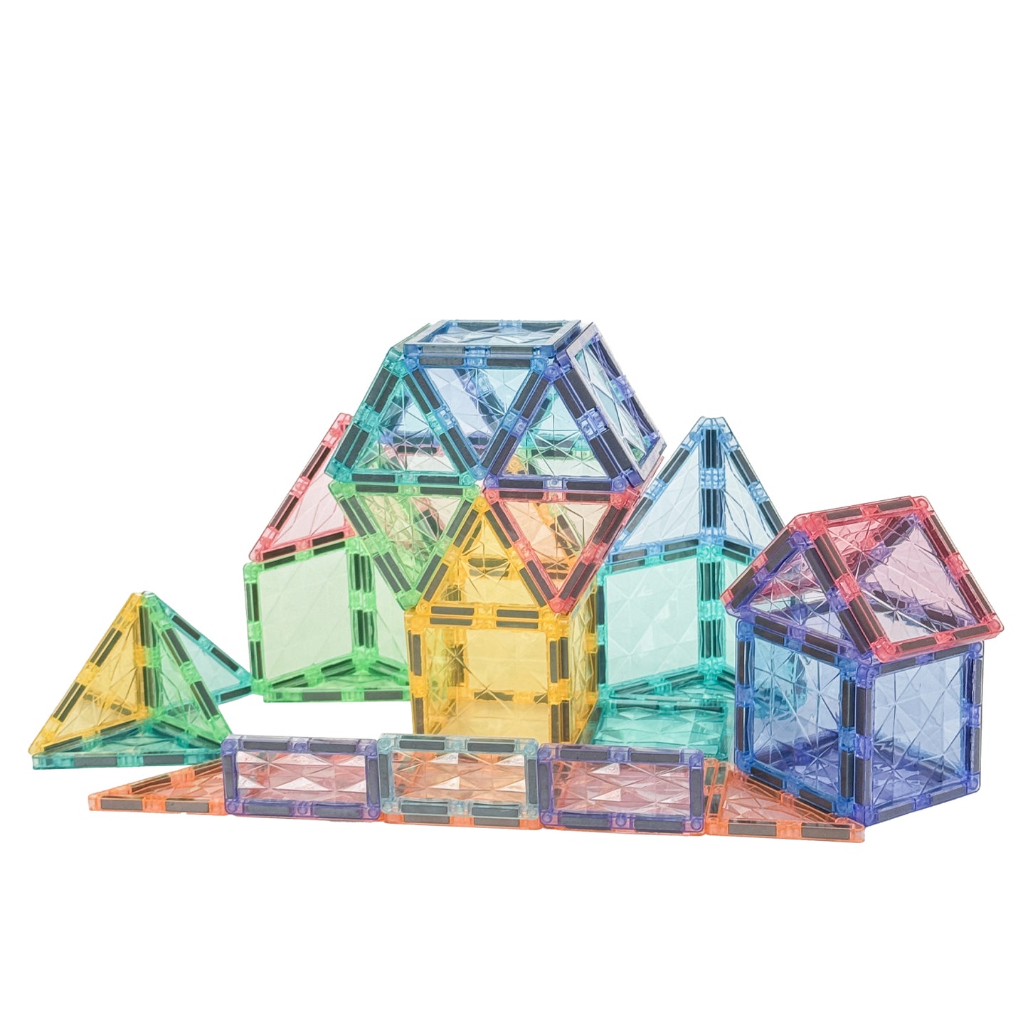 Rozbalené: Magnetická stavebnica COLORMAG 60 - pastel