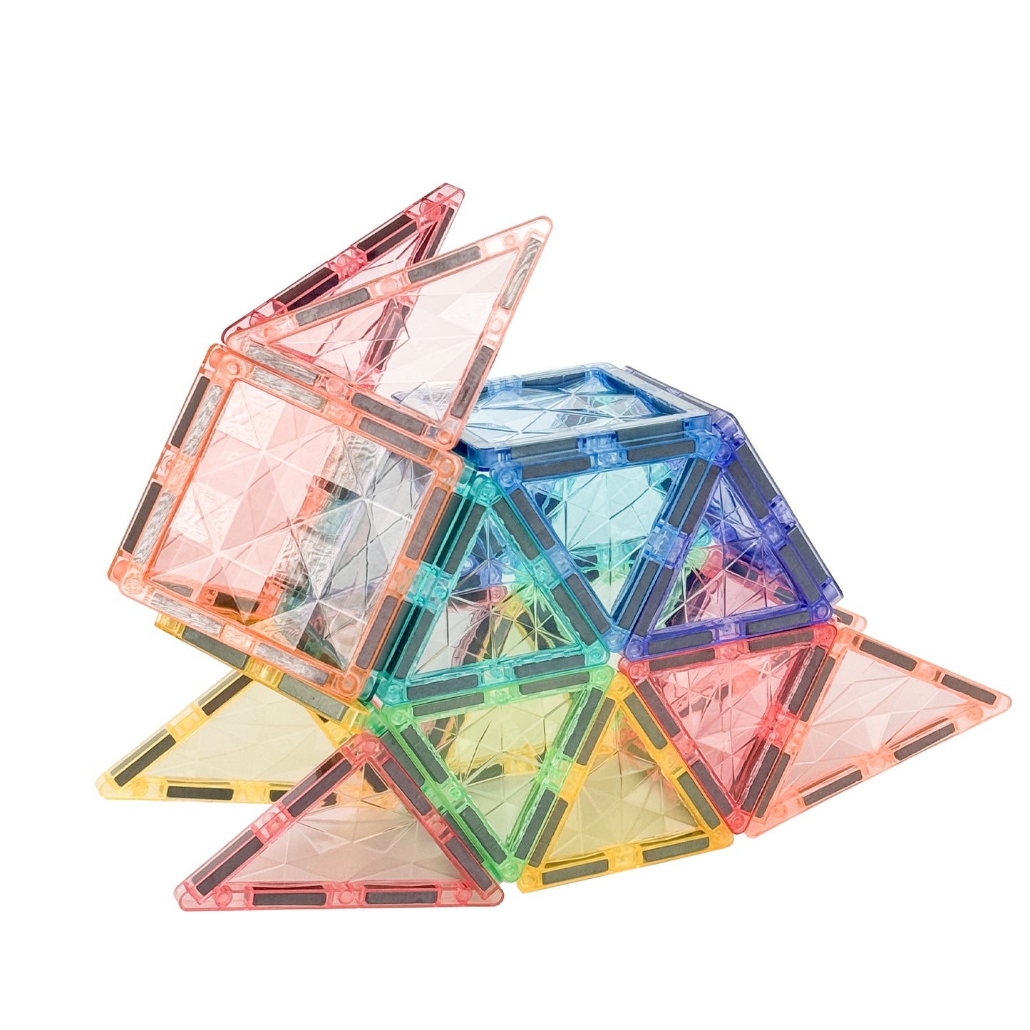 Rozbalené: Magnetická stavebnica COLORMAG 60 - pastel