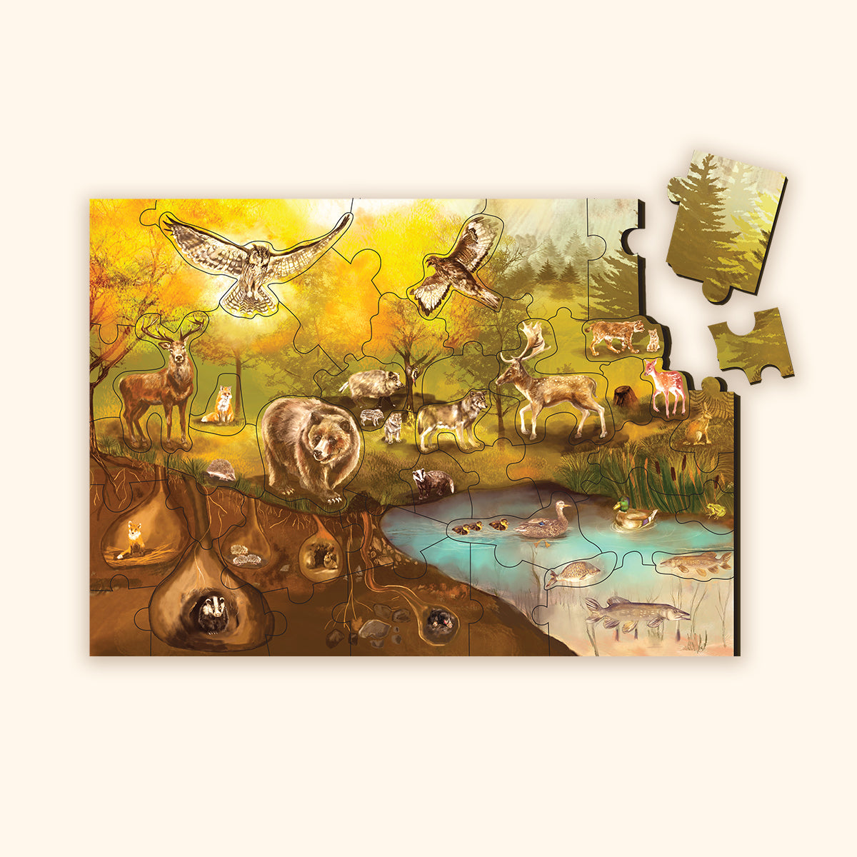 Podlahové puzzle - Les