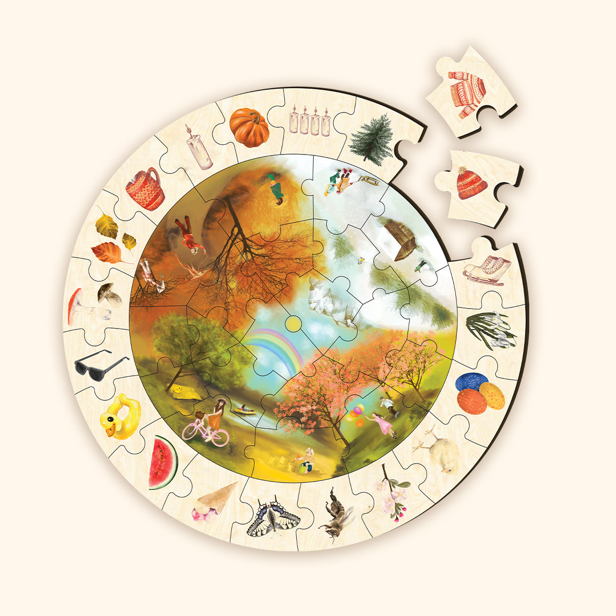 Podlahové puzzle - 4 ročné obdobia