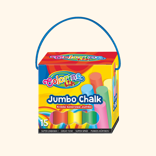 Kriedy chodníkové JUMBO 15ks, 8 farieb