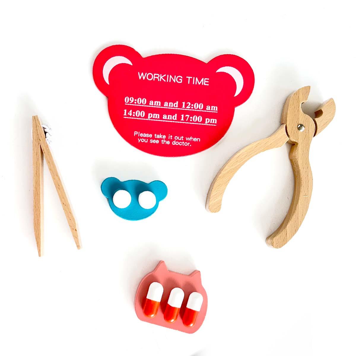 drevené kliešte, drevená pinzeta, drevené tabletky