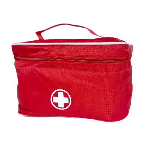 červený textilný lekársky kufrík