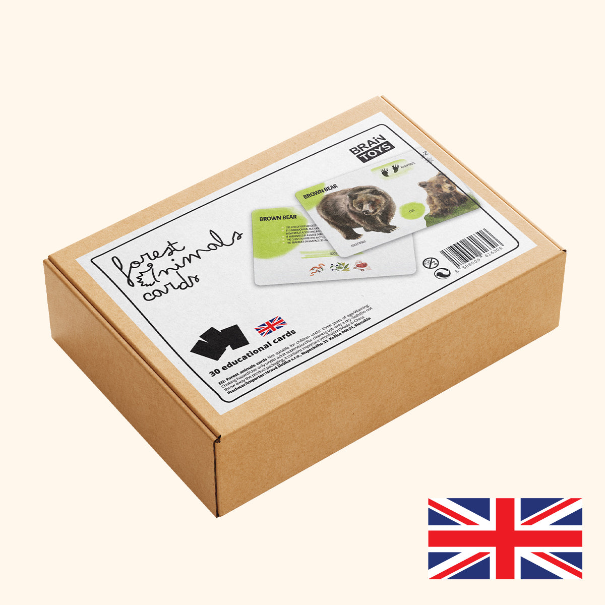 Sada edukačných kariet lesné zvieratá EN