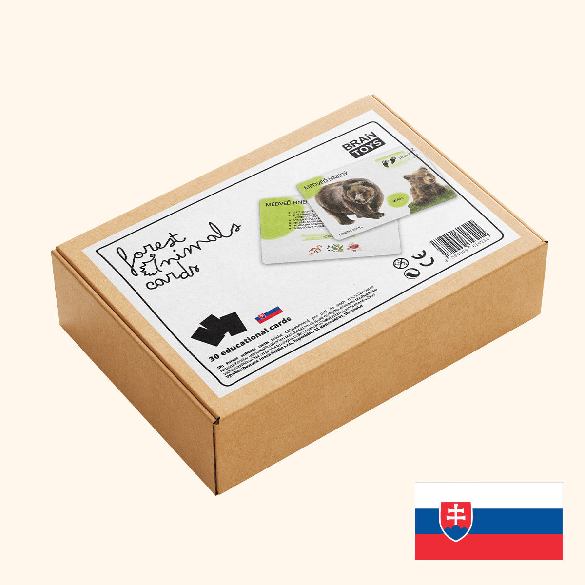 Sada edukačných kariet lesné zvieratá, SK
