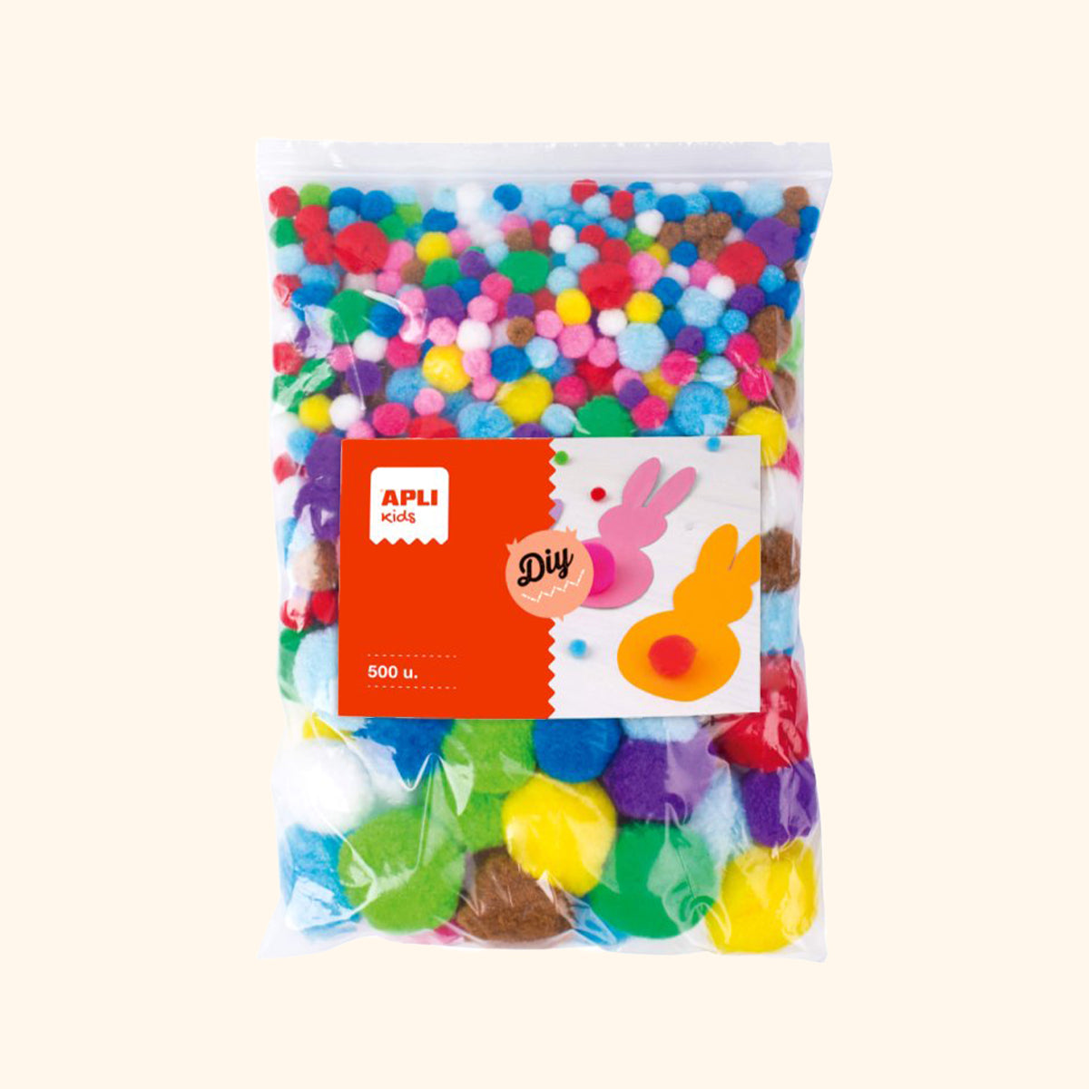 POM – POM guľky, Jumbo pack, 500 ks, mix veľkostí a farieb