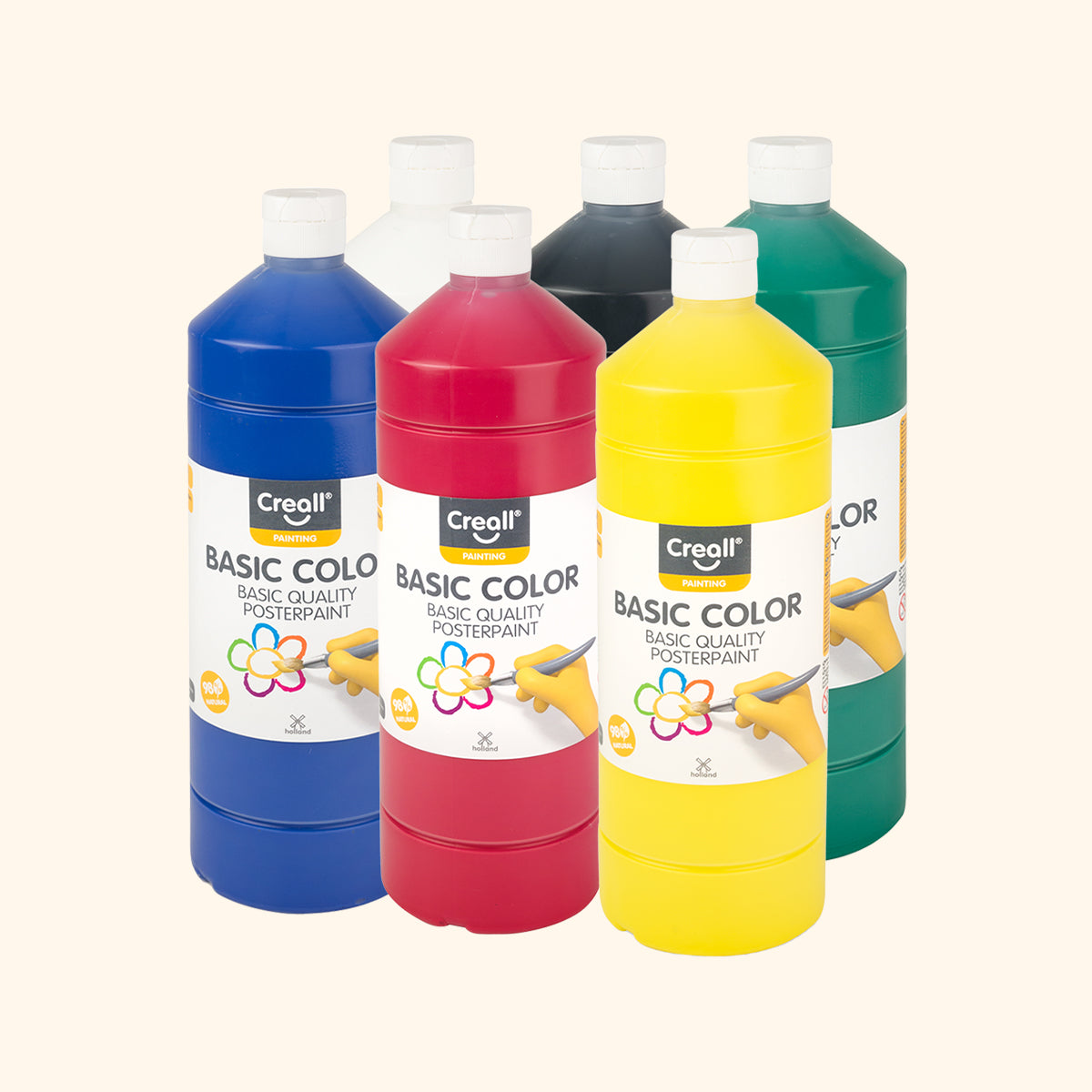 Temperové farby 6 x 1000 ml - mix farieb