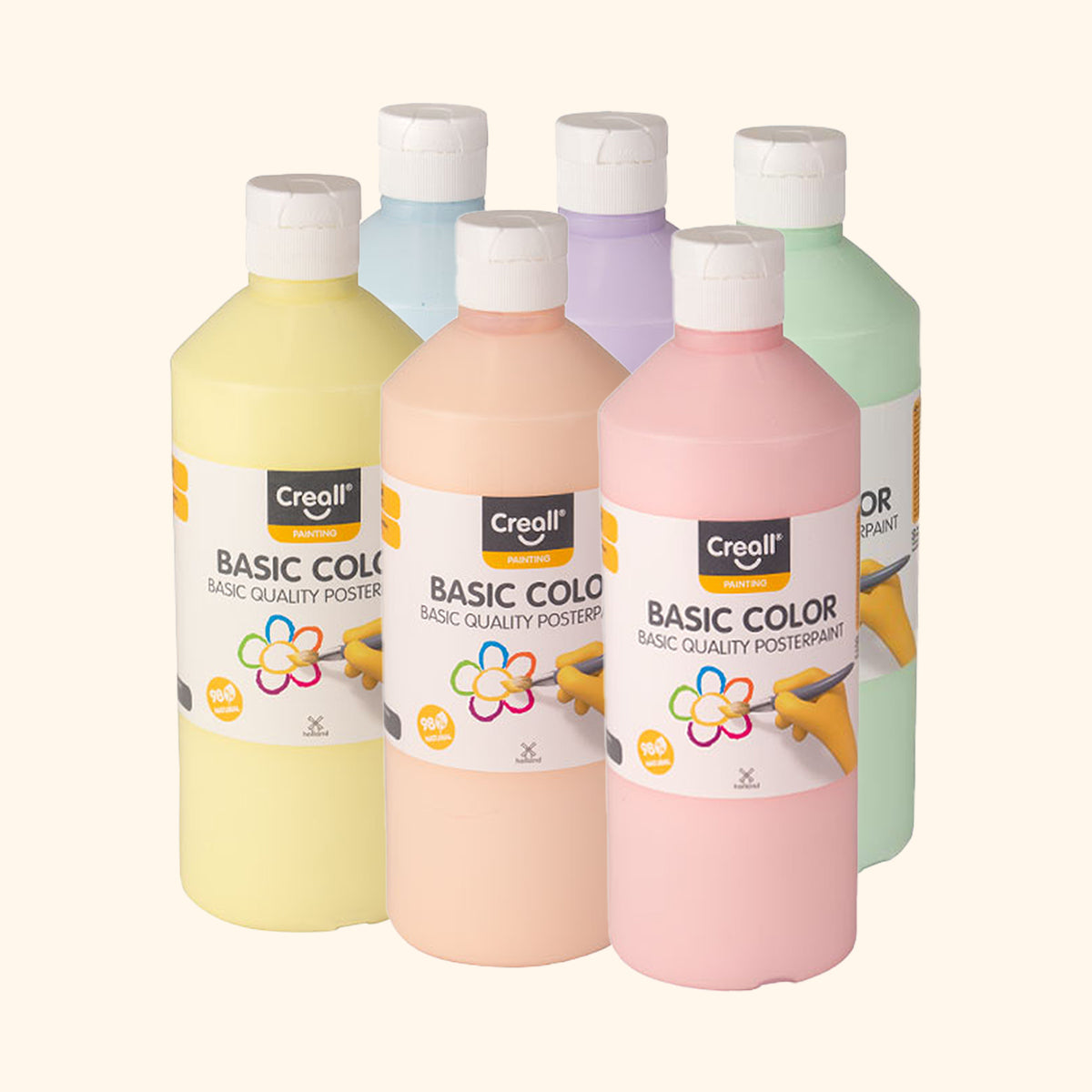 Temperové farby Pastel 6x 500 ml - mix pastelových farieb