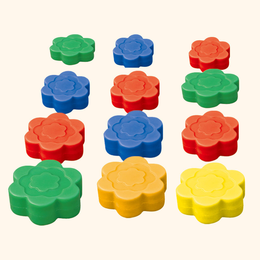 Tréningové nášľapné kamene - kvety, 12 ks