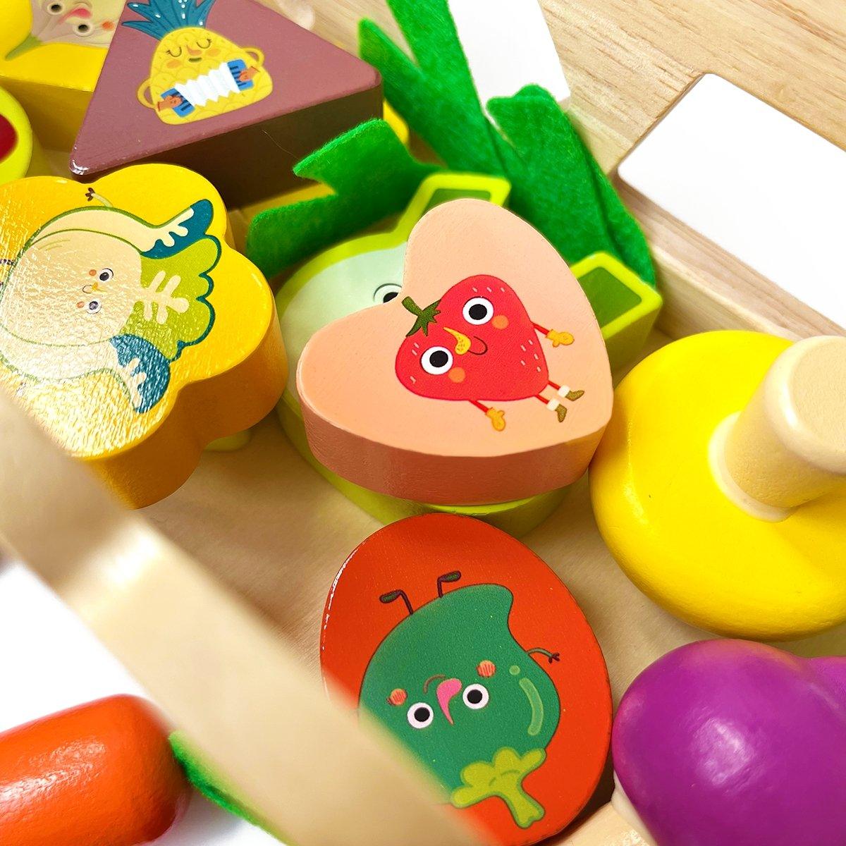 Drevená vkladačka, vozíček - Lerni.sk