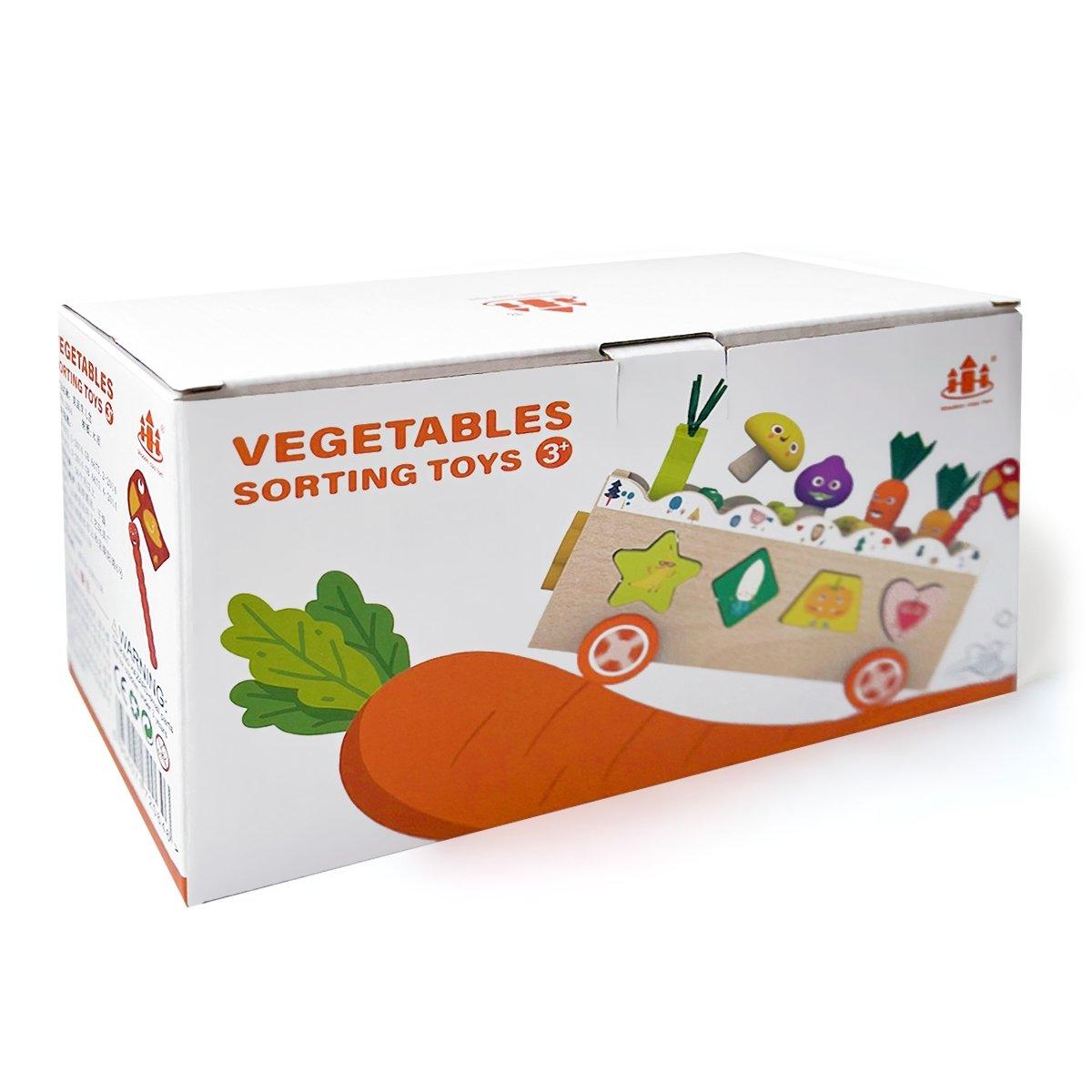 Drevená vkladačka, vozíček - Lerni.sk