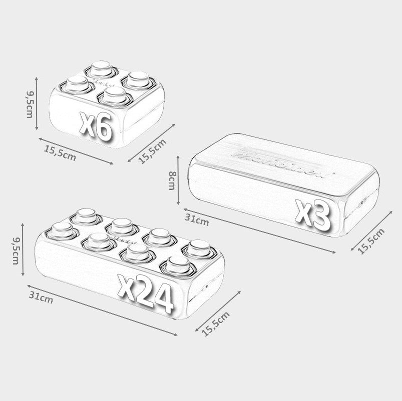 Maxikocky tehličky 33 kusov