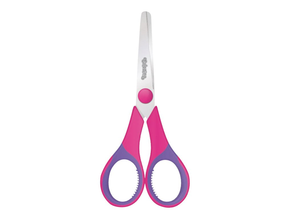 Nožnice detské s gumovým gripom, 14 cm, symetrické, mix farieb