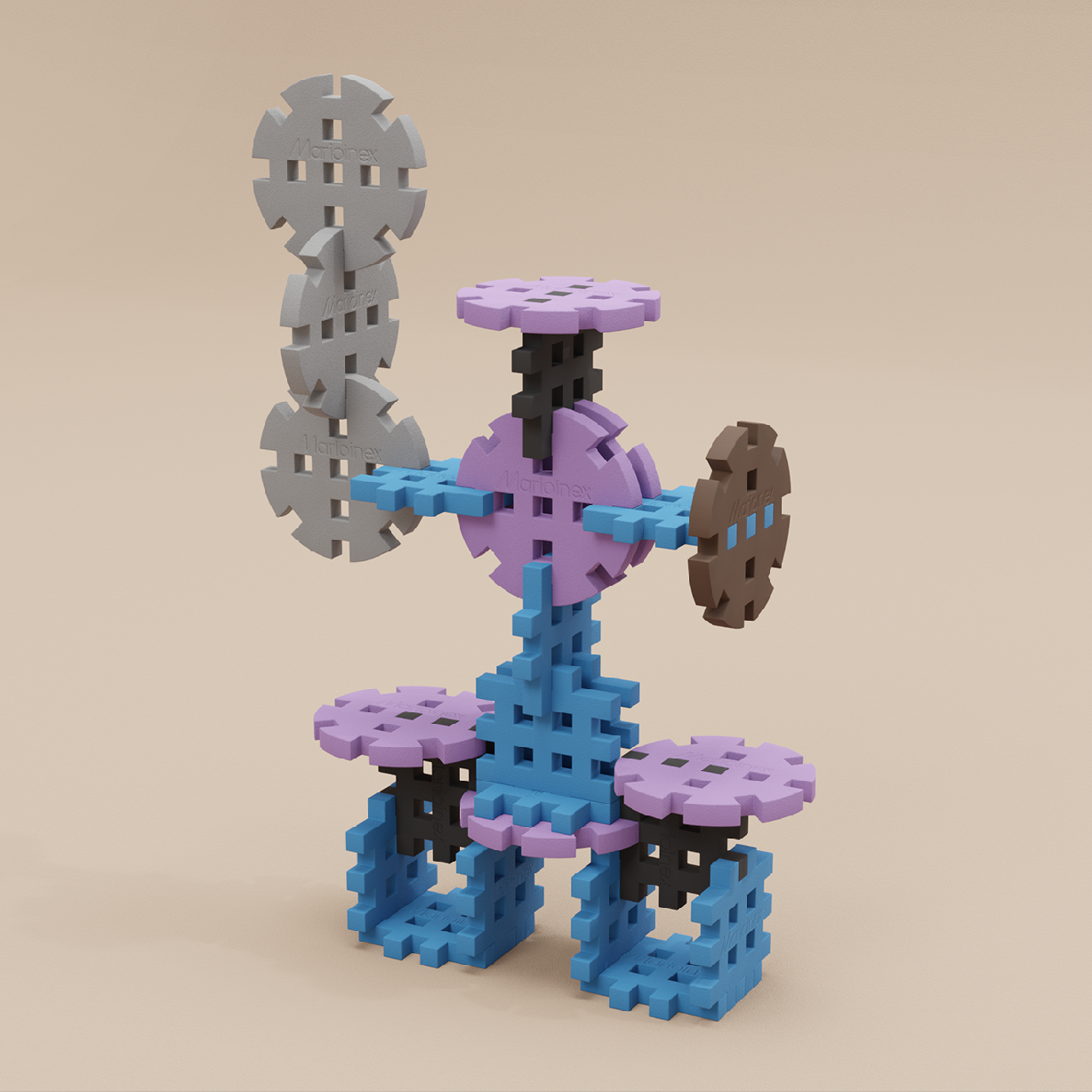 Midi Waffle Construction Wheels 120 kusov