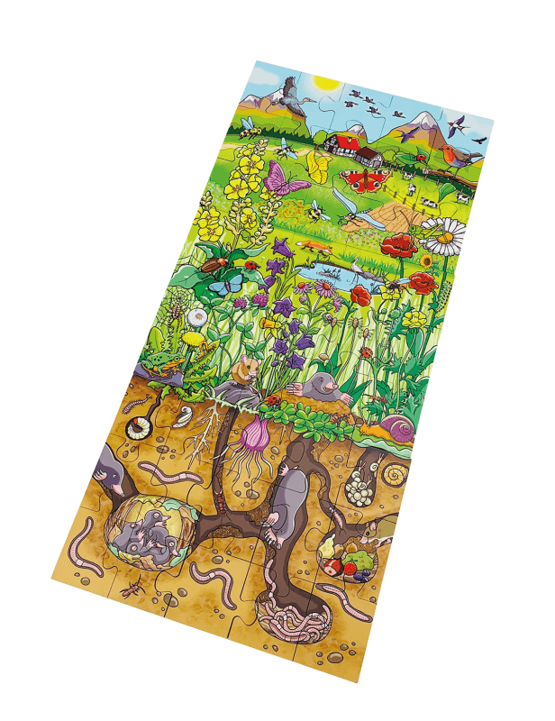 Podlahové puzzle - Kvety na lúke