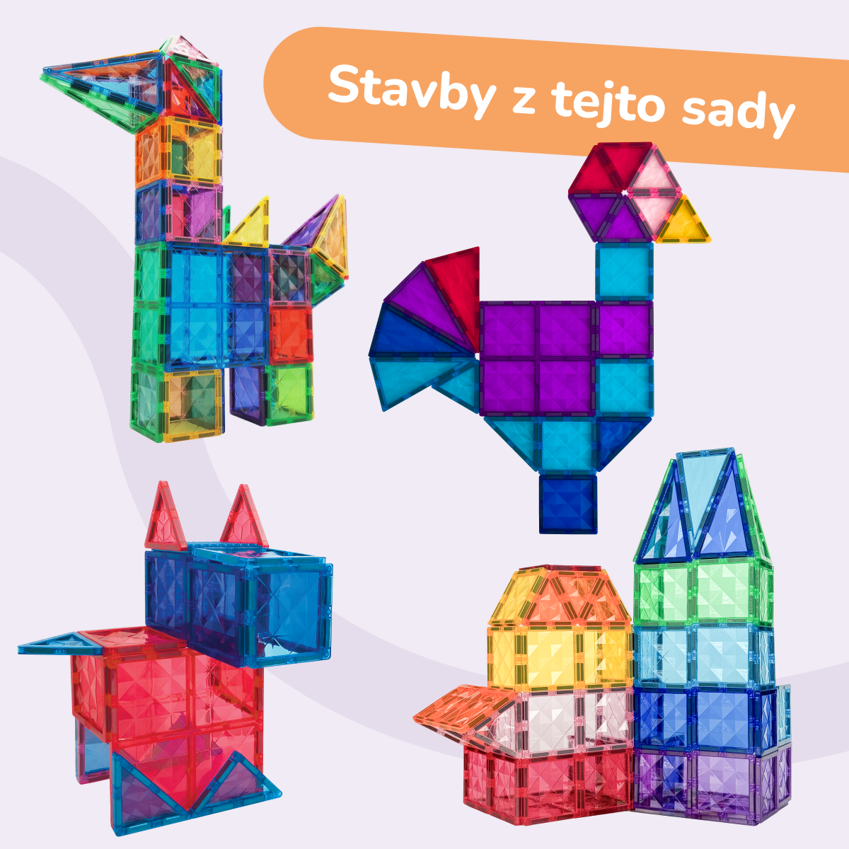 Magnetická stavebnica COLORMAG 100 kusov