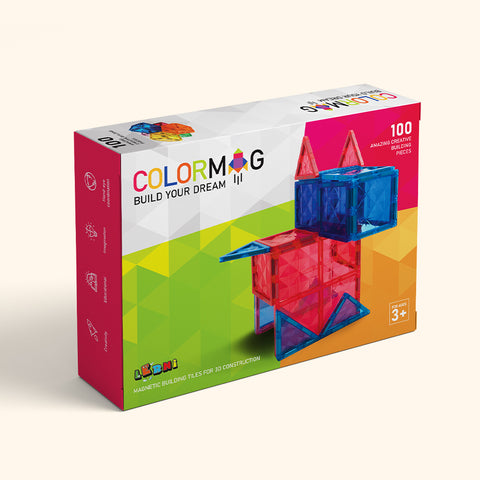 Magnetická stavebnica COLORMAG 100 kusov