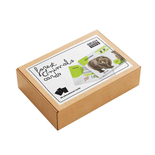 Sada edukačných kariet lesné zvieratá, SK/CZ