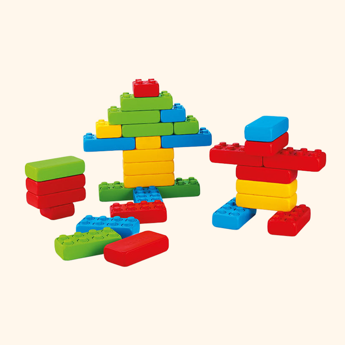 Maxikocky tehličky s kolesami 30 kusov