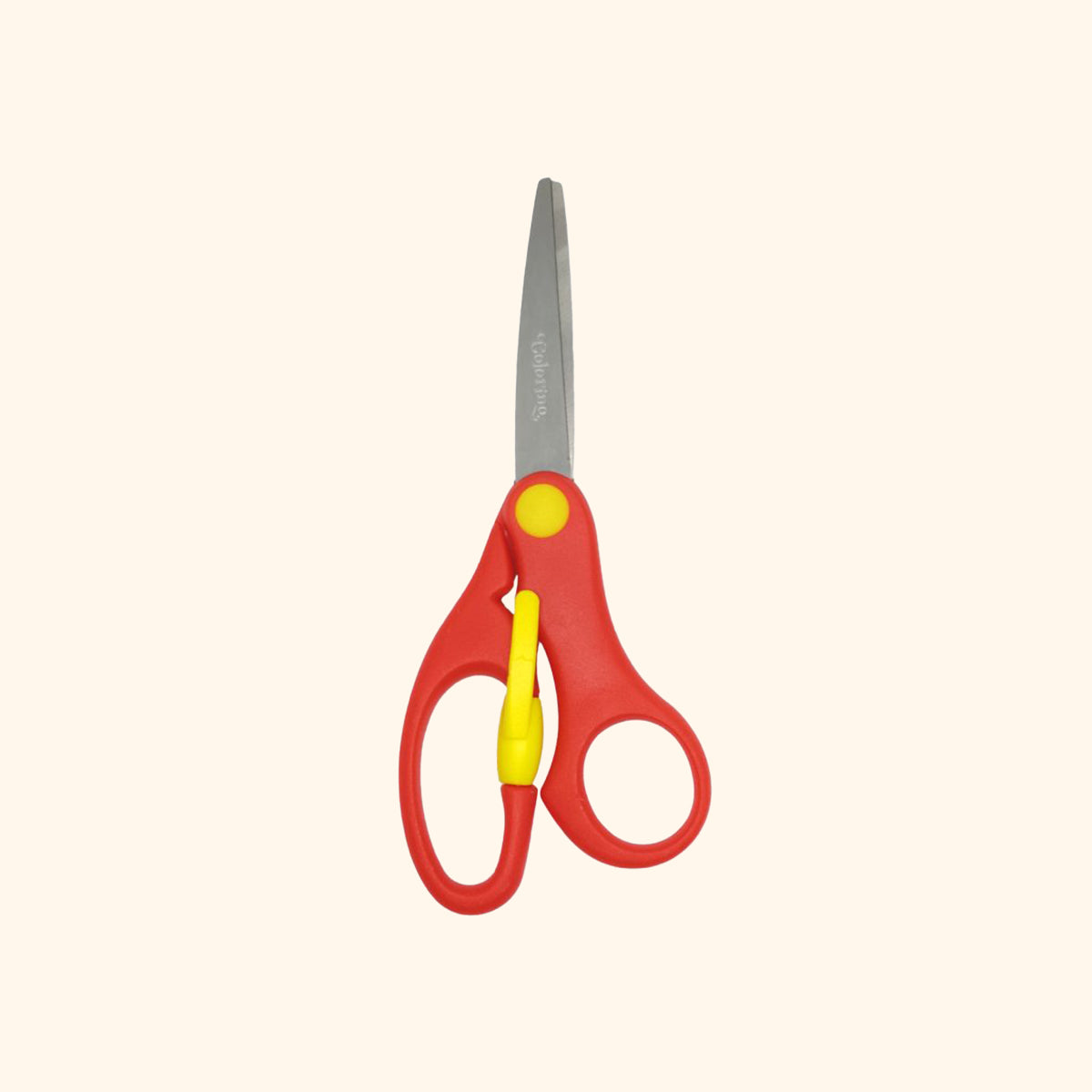 Nožnice detské, 14 cm, bezp. poistka, asymetrické, mix farieb