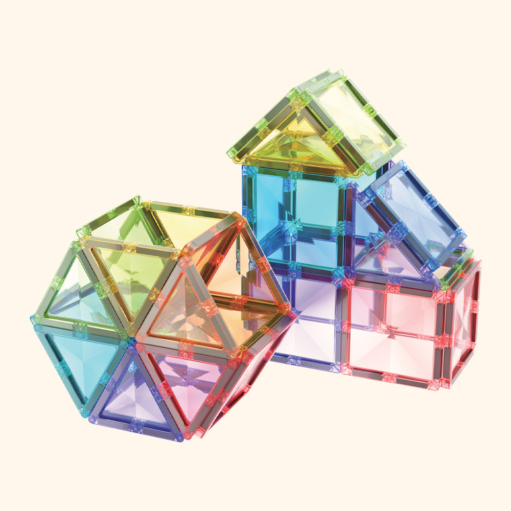 Rozbalené  Magnetická stavebnica COLORMAG 60 - pastel