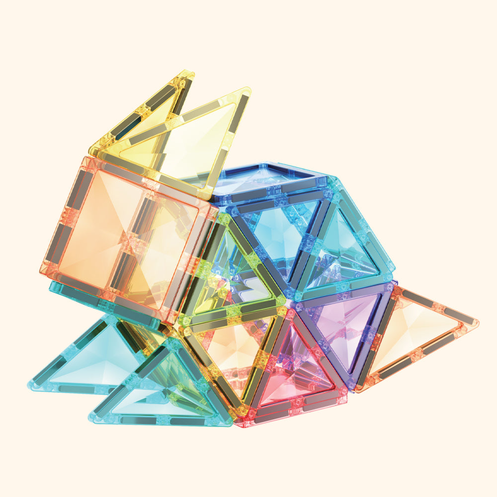 Rozbalené  Magnetická stavebnica COLORMAG 60 - pastel