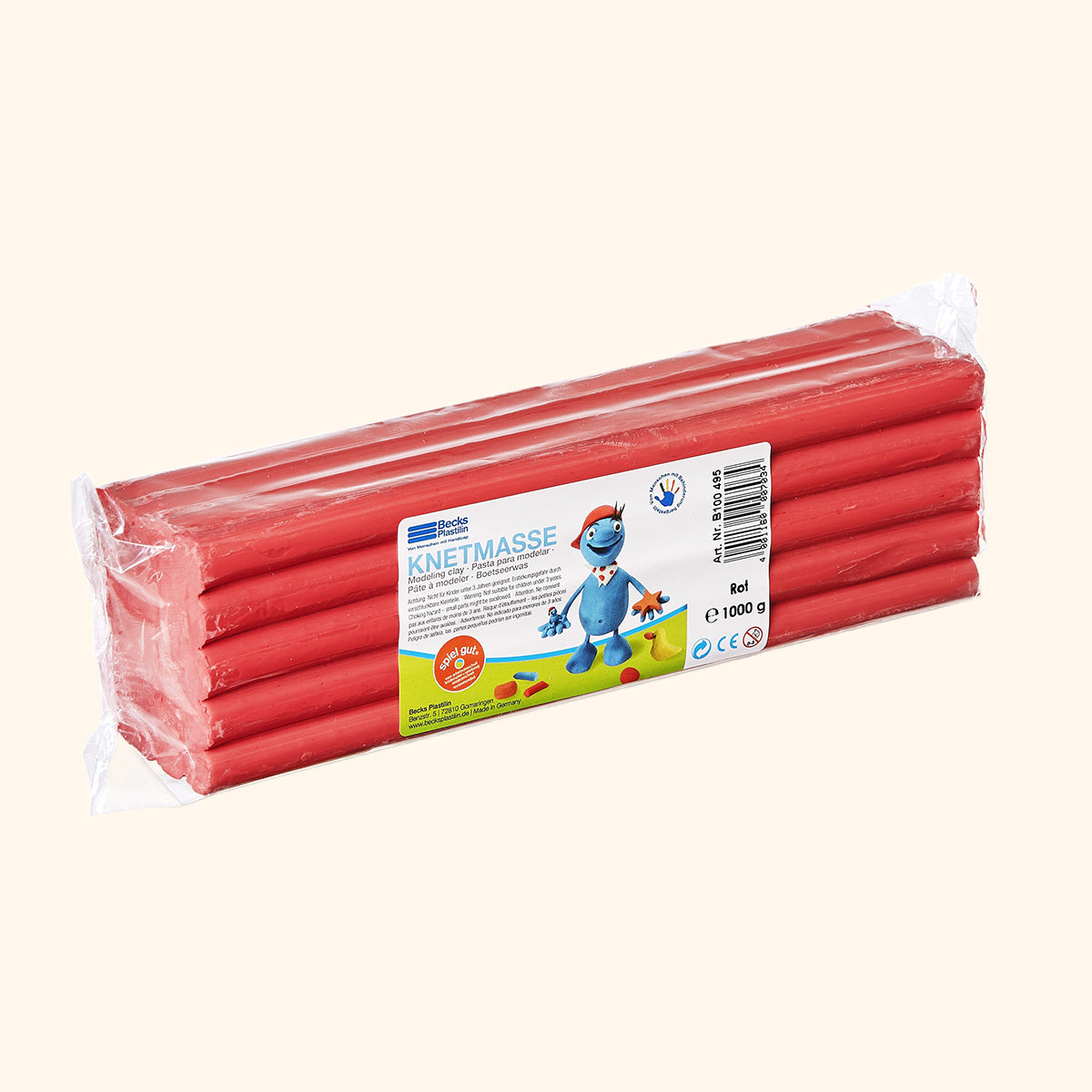 Plastelína 800g červená