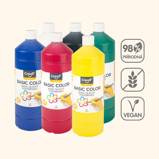 Temperové farby 6 x 1000 ml - mix farieb